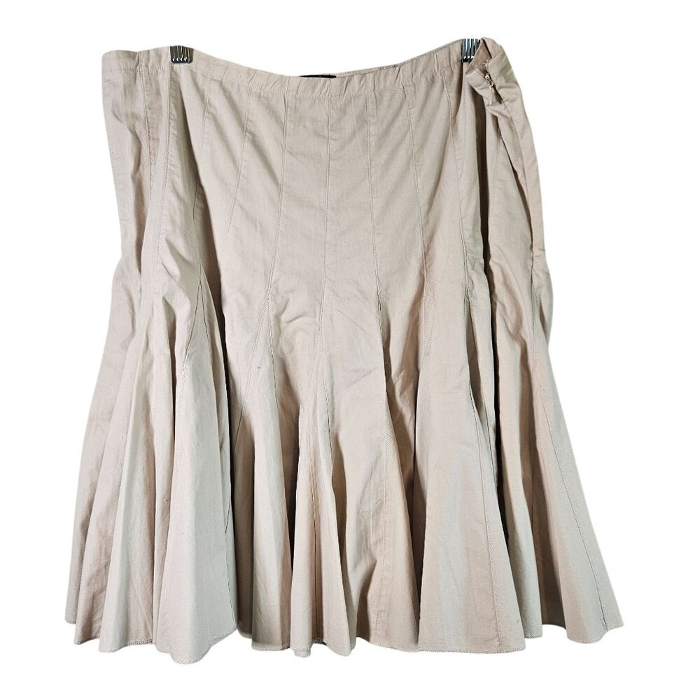 For Joseph Women's Beige Pleated Skirt M Light Academia Quiet Luxury Minimalist
